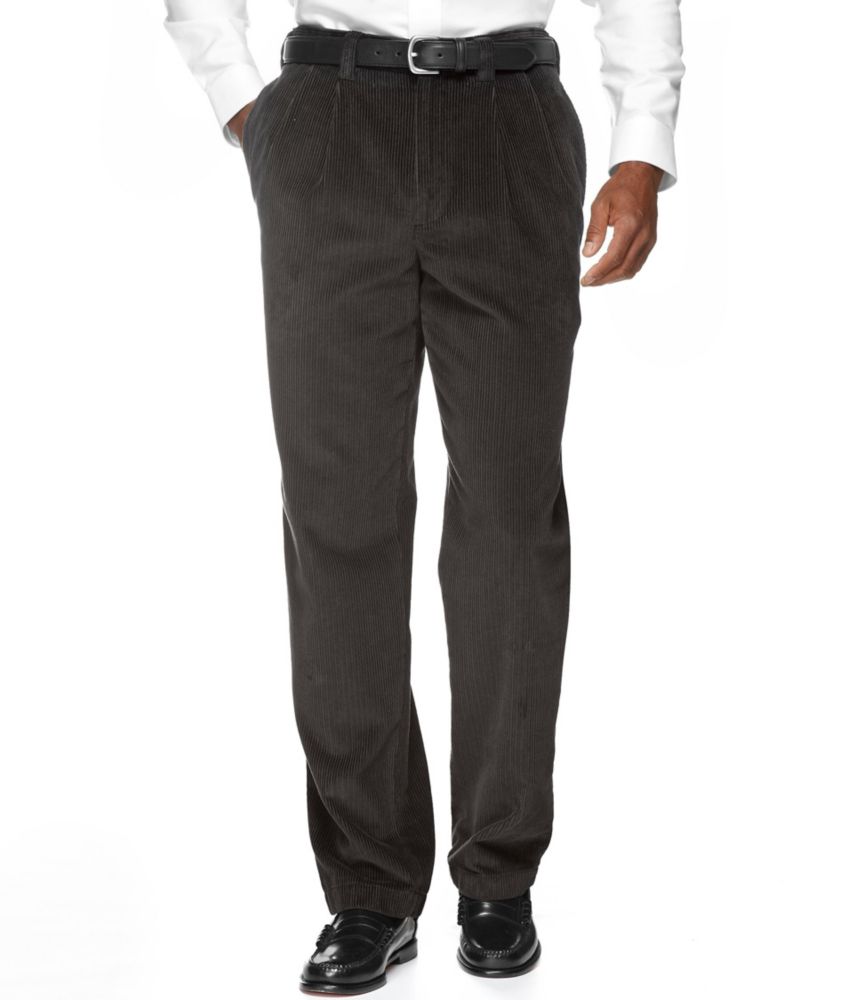 Men's WrinkleFree Corduroy Pants, Hidden Comfort Pleated Pants