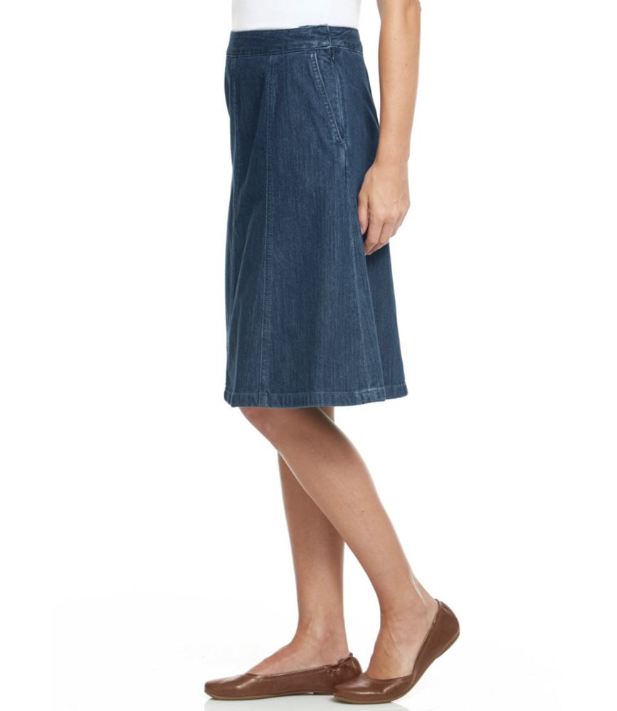 Women's L.L.Bean Gored Skirt, Denim