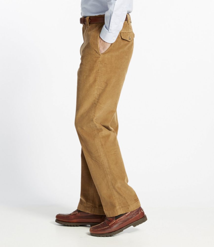 Men's Country Corduroy Trousers, Hidden Comfort Waist Plain Front