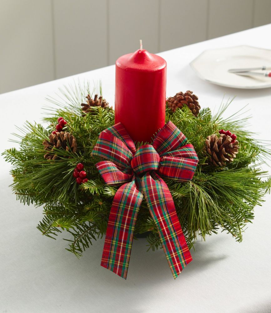 Tartan Christmas Fir Centerpiece
