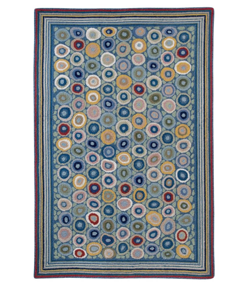 Wool Hooked Rug, Coins