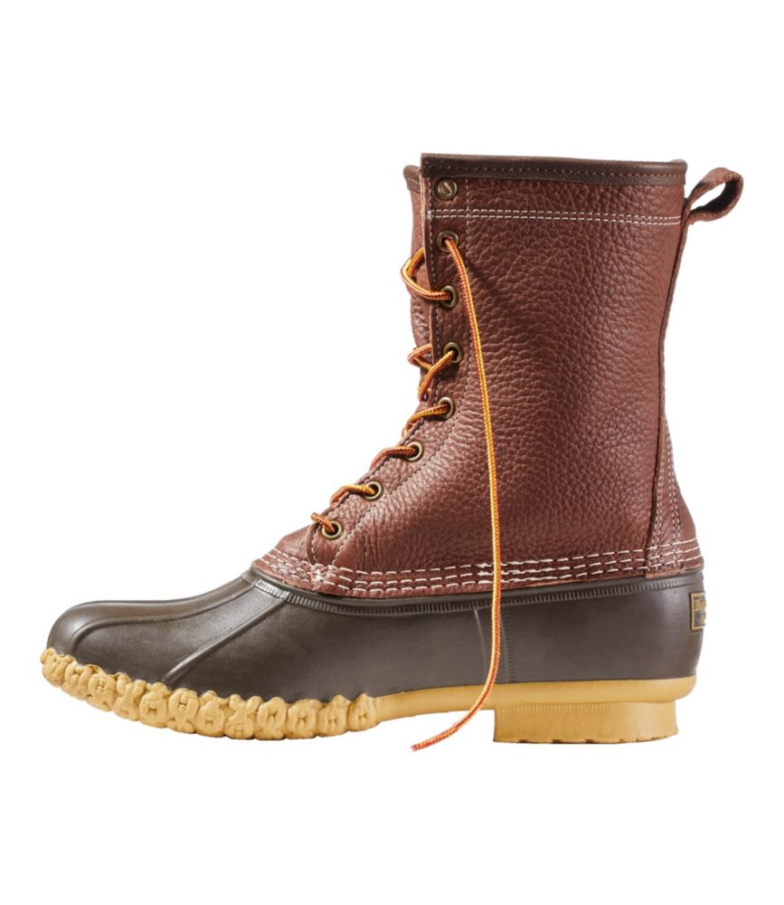 Men's Bean Boots, 10" ShearlingLined Tumbled Leather L.L.Bean Boots