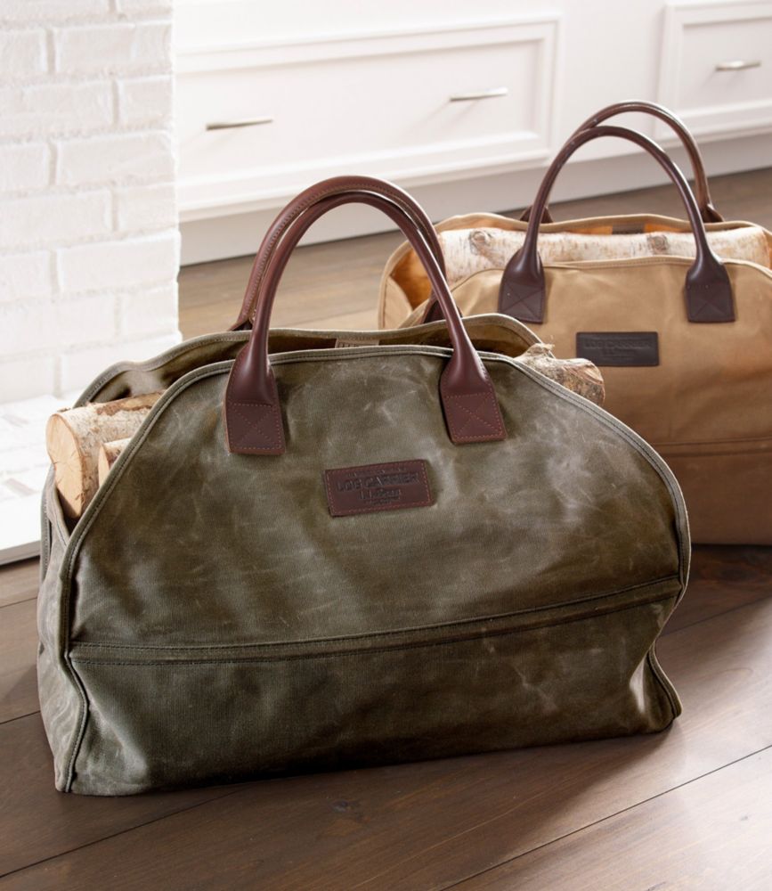 WaxedCanvas Log Carrier Fireplace & Hearth at L.L.Bean