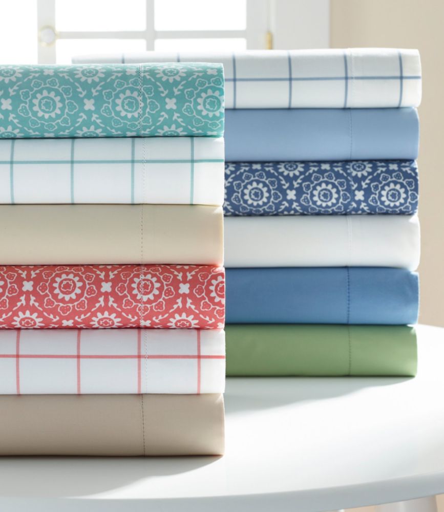 280ThreadCount Pima Cotton Percale Sheet, Flat Print