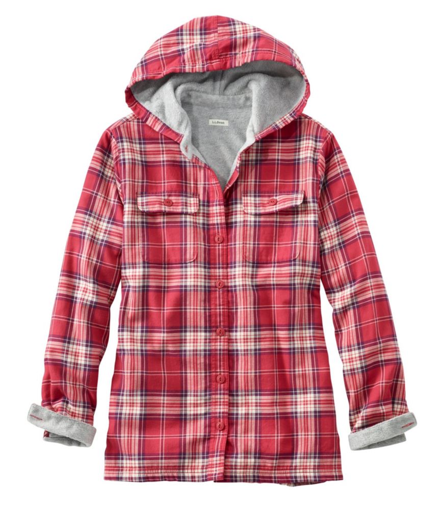 Women's FleeceLined Flannel Hoodie, Plaid