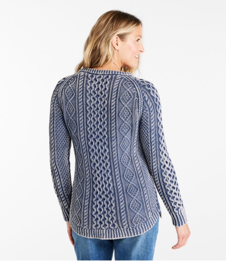 Women's Signature Cotton Fisherman Tunic Sweater, Washed