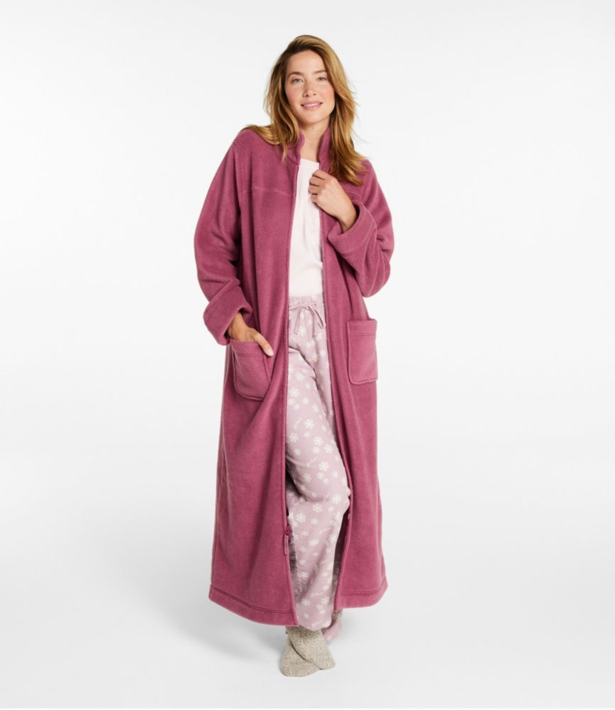 Women's Winter Fleece Robe, ZipFront Sleepwear at L.L.Bean