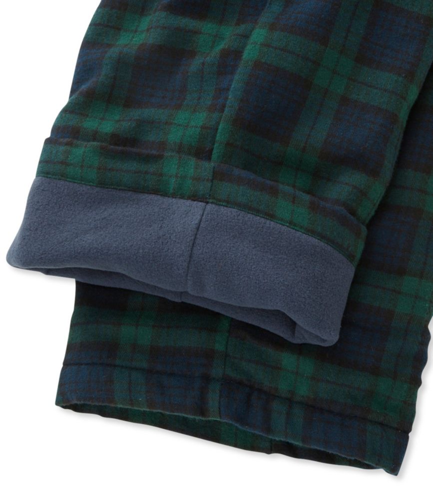 Men's Scotch Plaid Flannel Sleep Pants, FleeceLined
