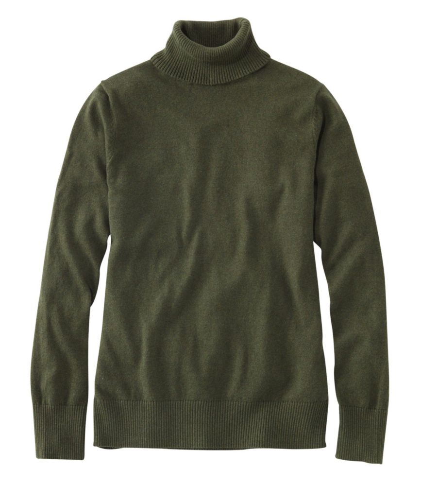 Women's Cotton/Cashmere Sweater, Turtleneck