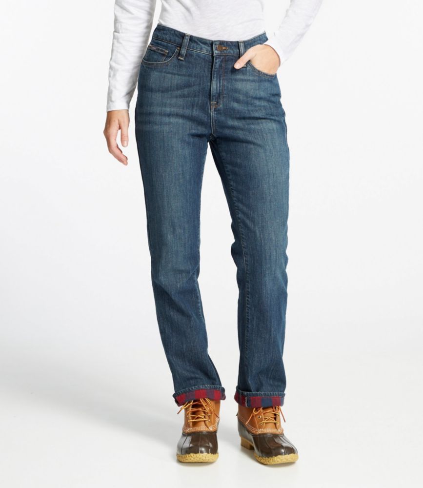 Women's L.L.Bean 1912 Jeans, Classic Fit StraightLeg Lined Pants