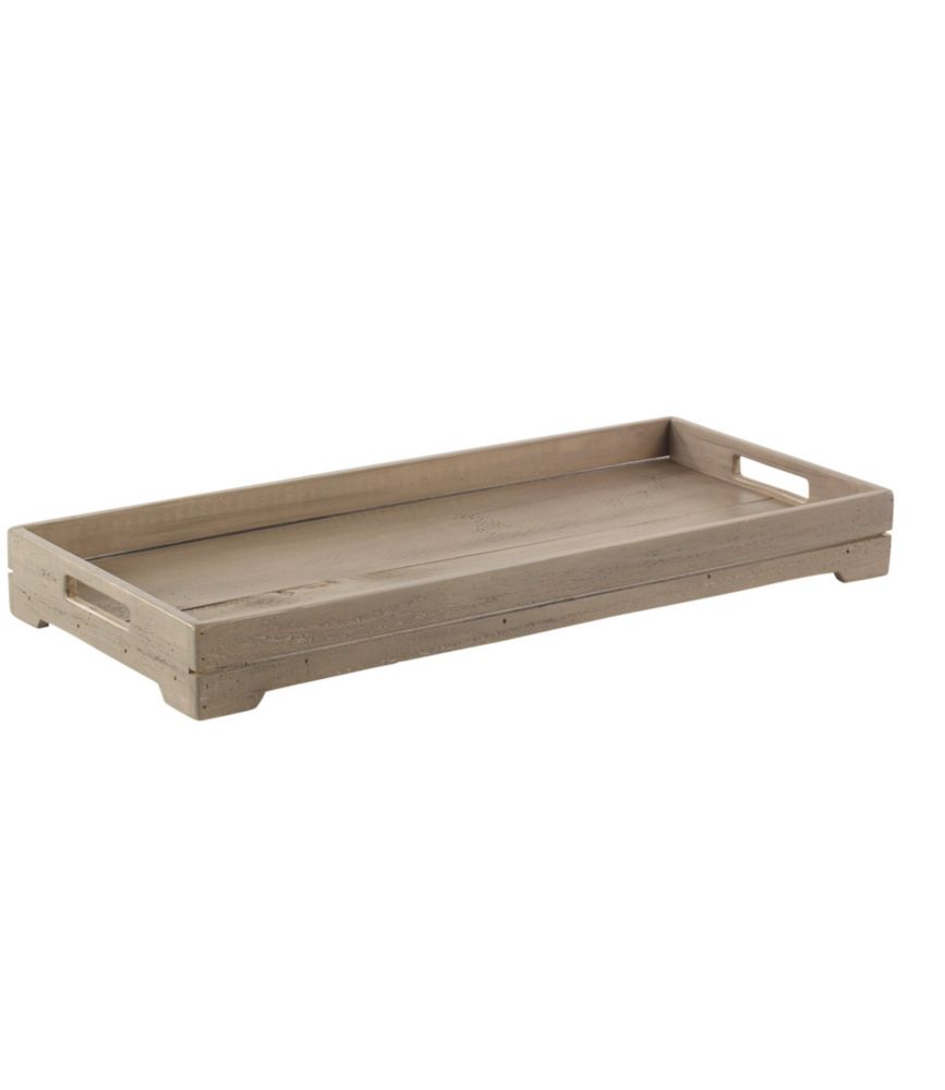 Rustic Wooden Boot Tray Storage at L.L.Bean