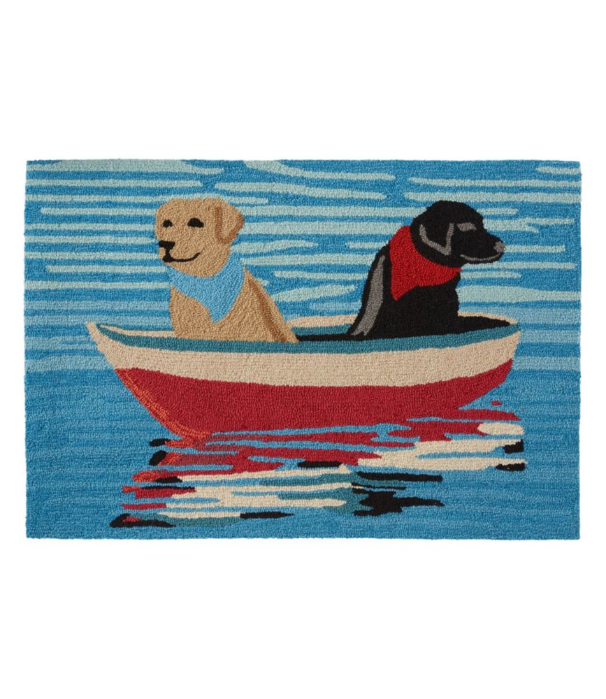 Indoor/Outdoor Vacationland Rug, Row Boat Dogs Indoor at L.L.Bean