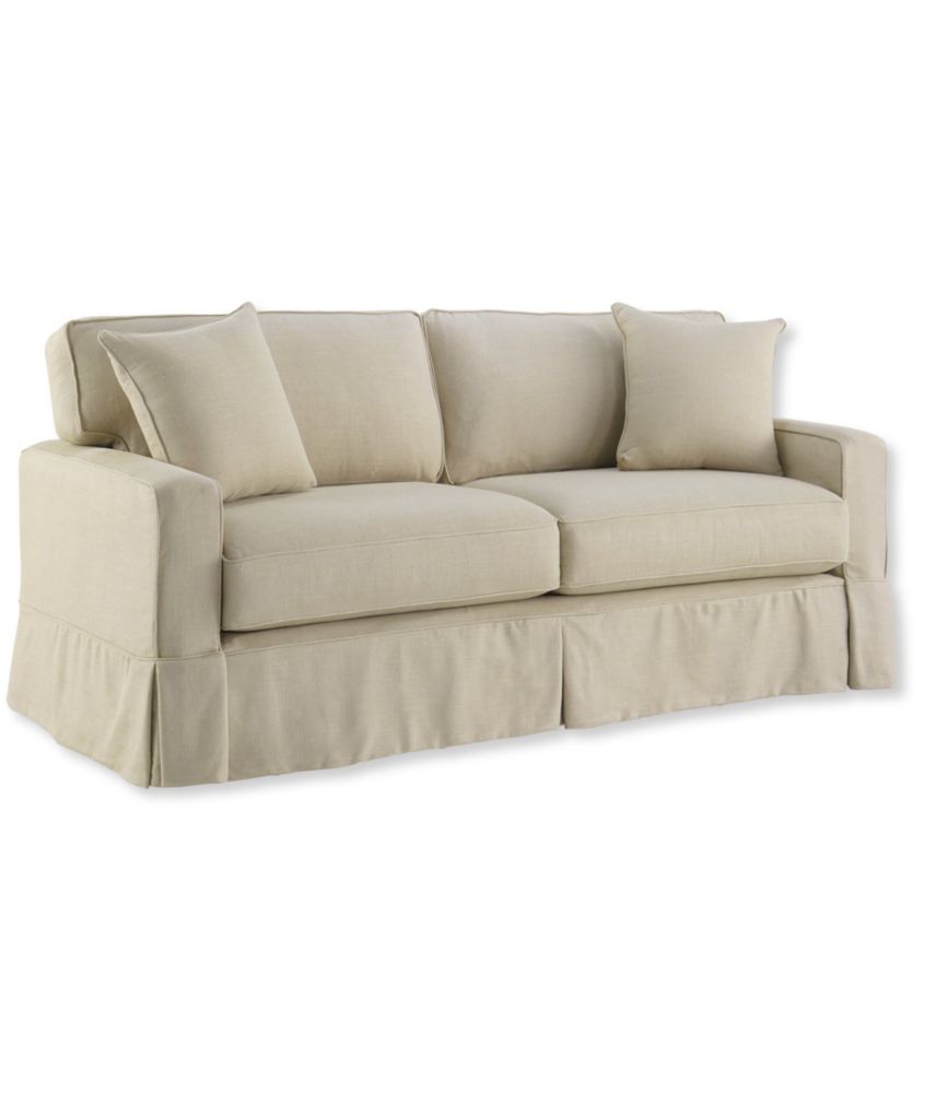 Slipcovered Square Arm Sofa