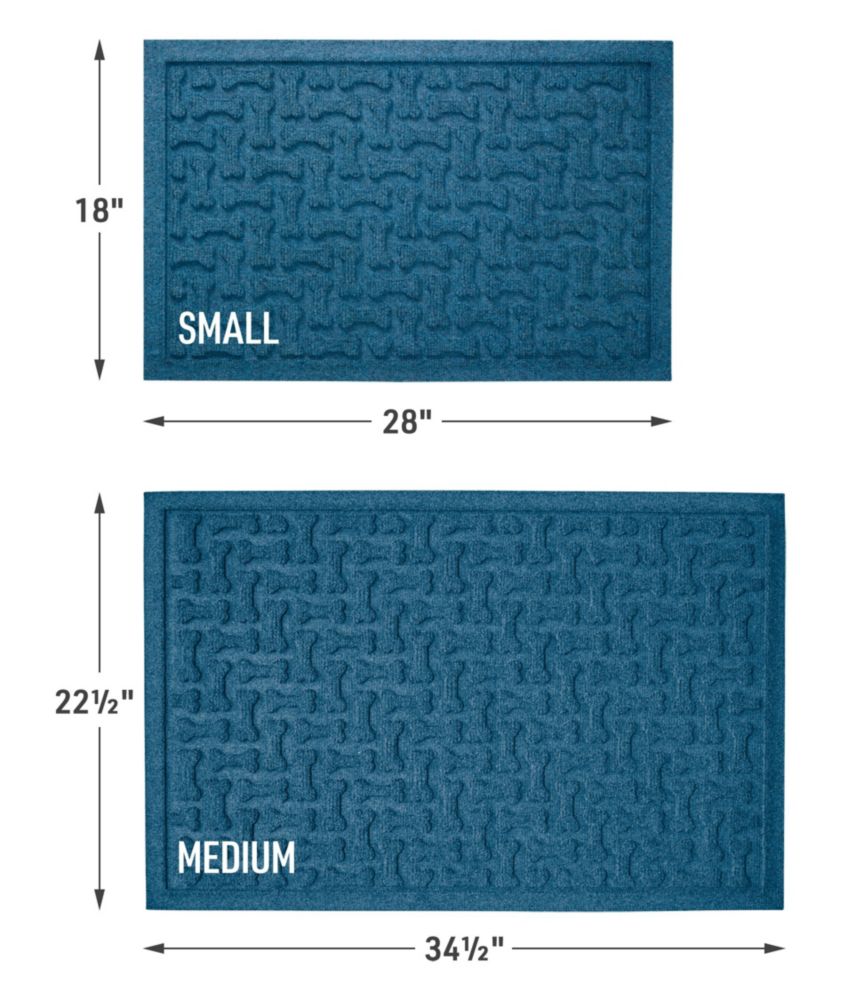 Recycled Waterhog Dog Mat, Herringbone Bowls & Mats at L.L.Bean