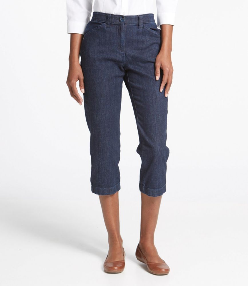 Women's EasyStretch Pants, Cropped Denim at L.L.Bean