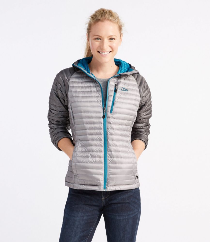 Women’s Ultralight 850 Down Sweater Hooded Jacket, Colorblock Women's