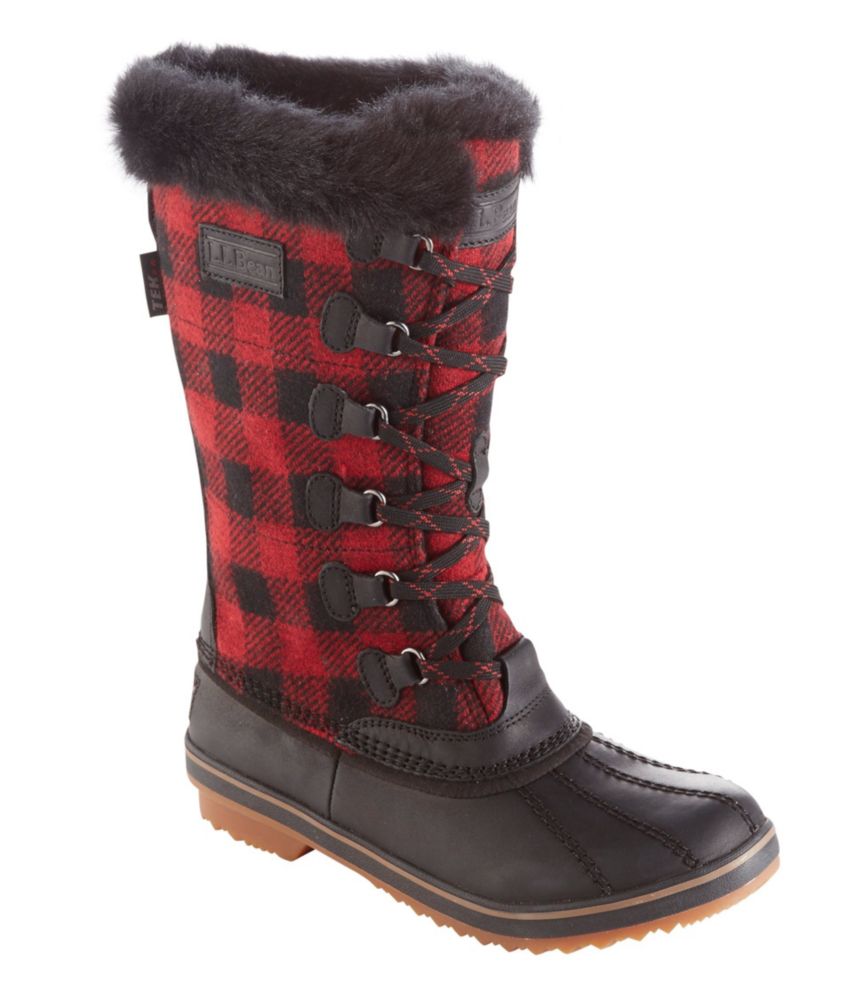 Women's Waterproof Rangeley Pac Boots, Tall Plaid Insulated Boots at