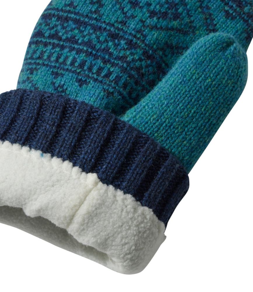 Women's Heritage Wool Nordic Mittens Print