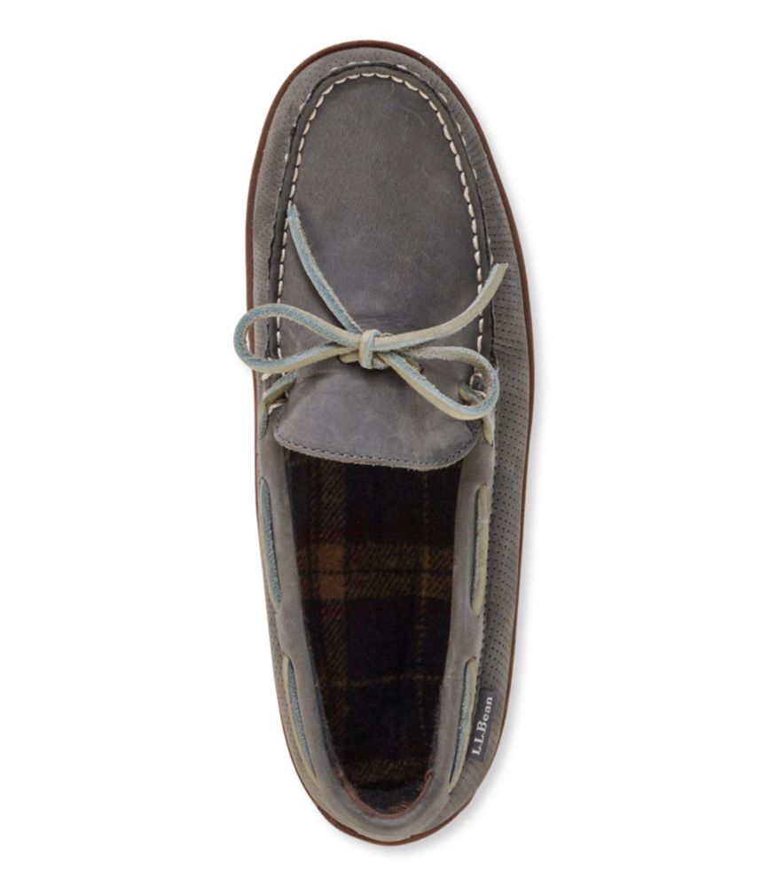 Men's Handsewn Slippers, Perforated FlannelLined Slippers at L.L.Bean