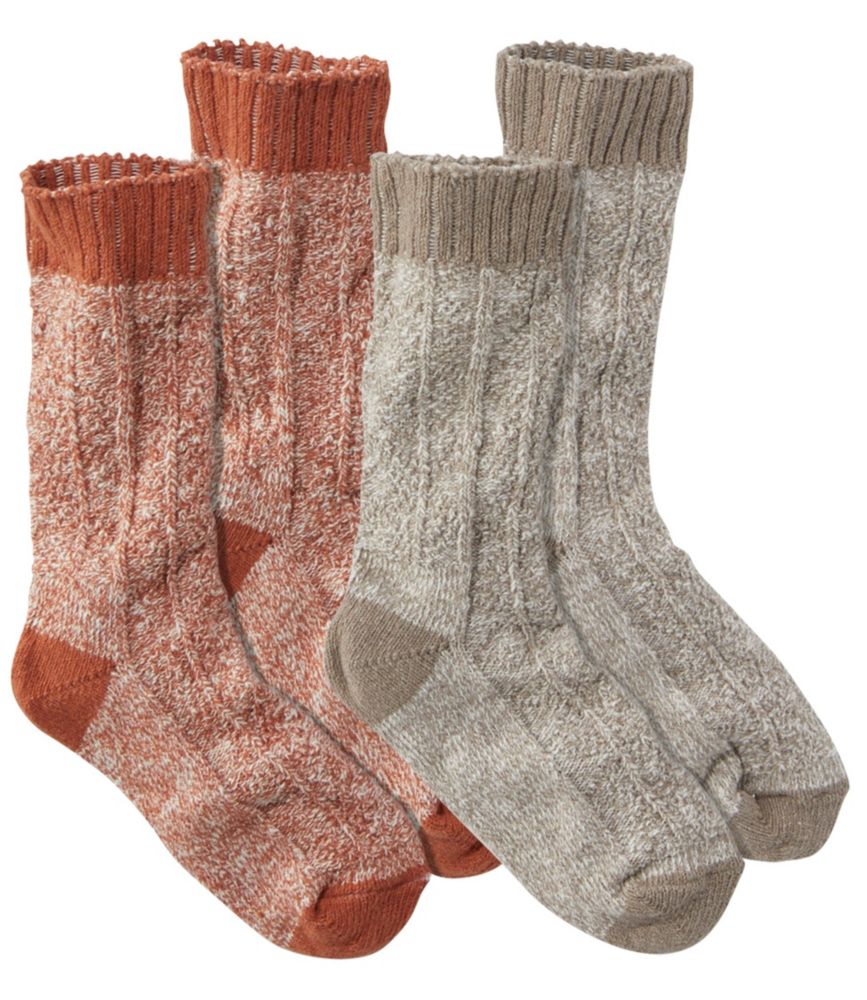 Women's Cotton Ragg Lightweight Crew Sock, TwoPack Socks at L.L.Bean