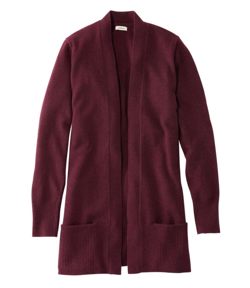 Women's Classic Cashmere Open Cardigan with Pocket