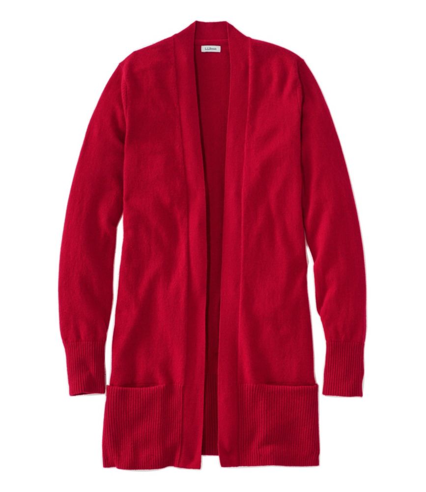 Women's Classic Cashmere Open Cardigan with Pocket