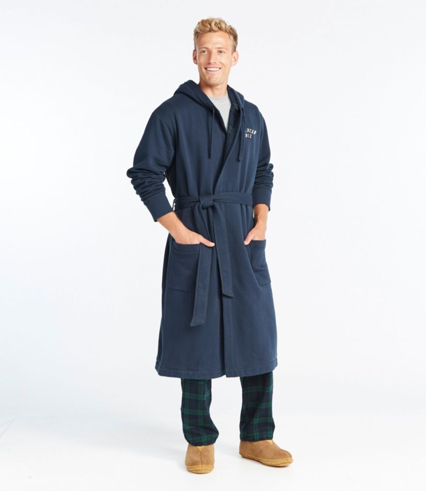 Men's Rugby Robe, FlannelLined, Hooded Robes at L.L.Bean