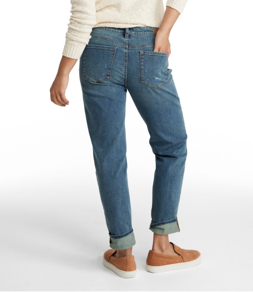 Women's Signature Organic Denim Boyfriend Jeans Straight at L.L.Bean