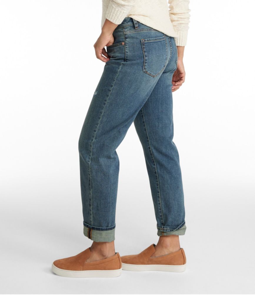 Women's Signature Organic Denim Boyfriend Jeans Straight at L.L.Bean