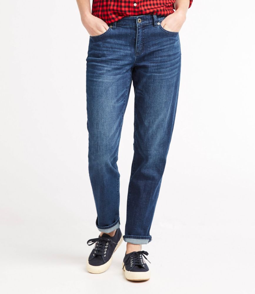 Women's Signature Organic Denim Boyfriend Jeans Straight at L.L.Bean