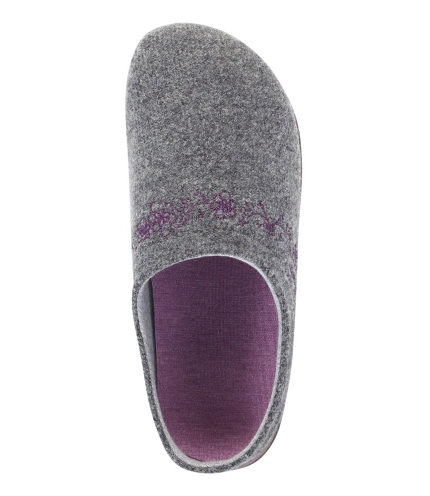 Women's L.L.Bean Wool Slipper Clog, Embroidered Slippers at L.L.Bean