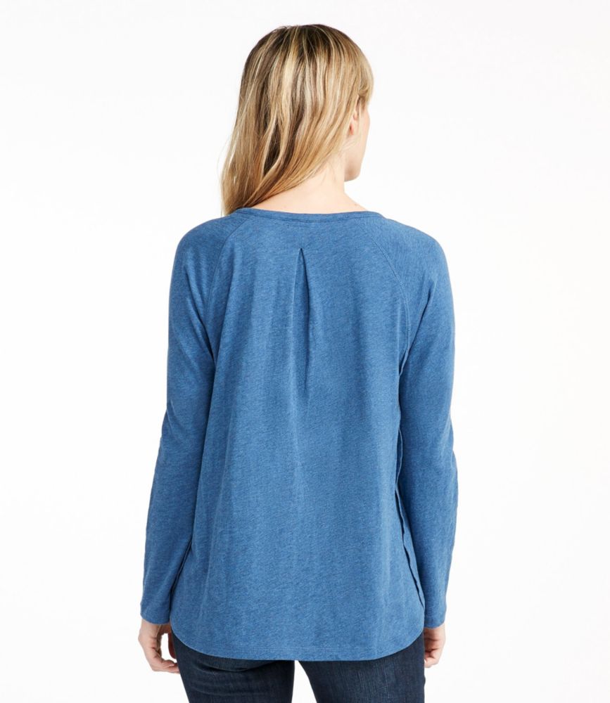 Women's Organic Cotton Tee LongSleeve Henley Shirts & Tops at L.L.Bean