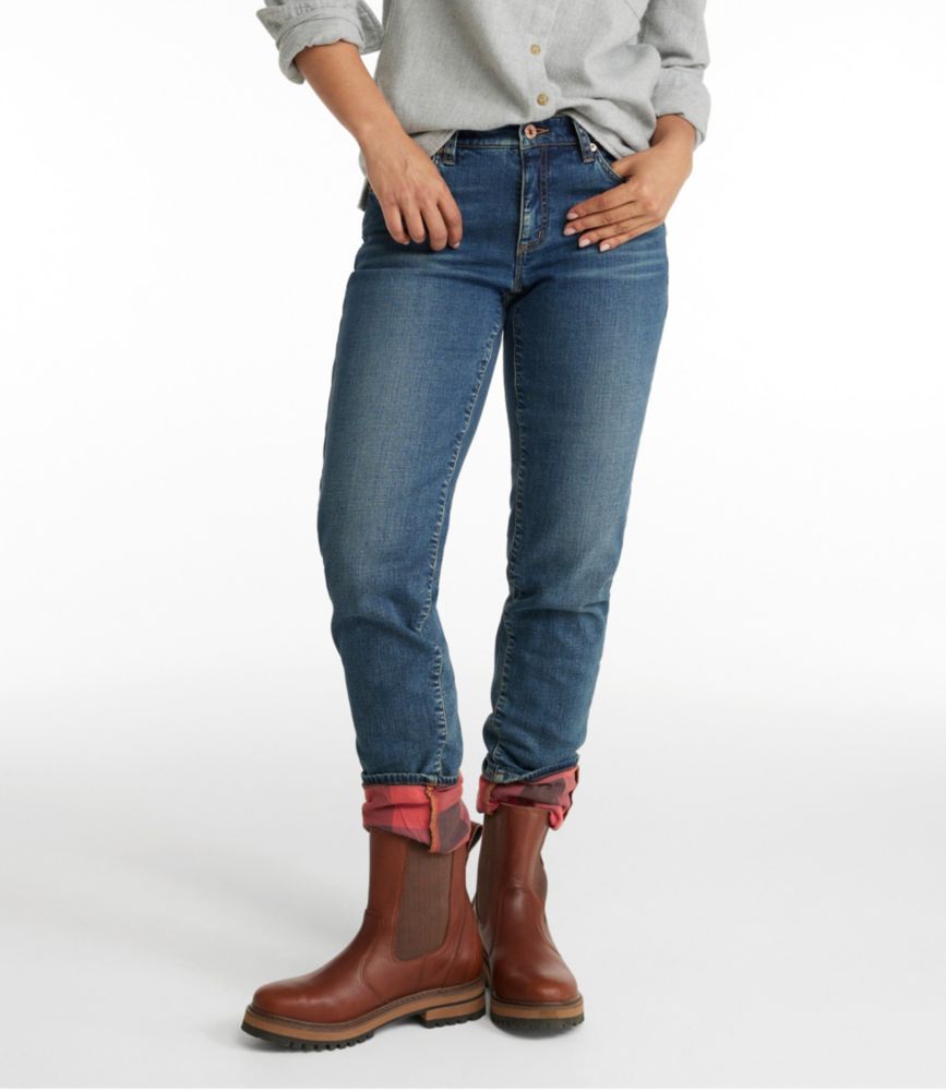Women's Signature Lined Boyfriend Jeans Pants & Jeans at L.L.Bean