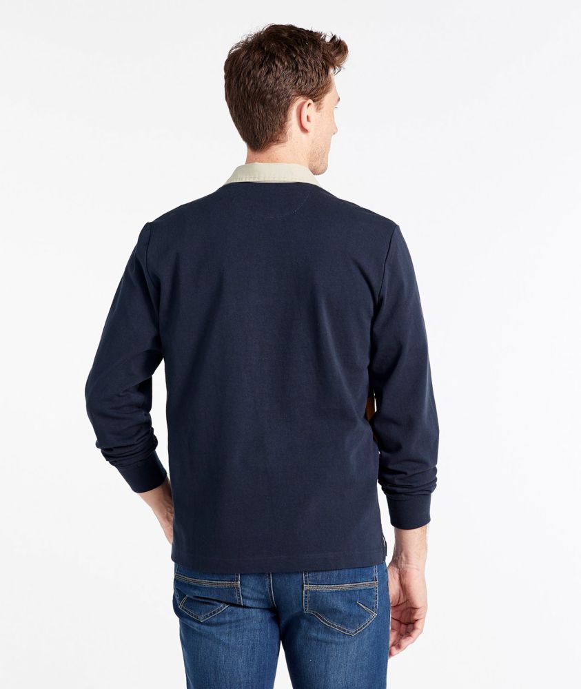 Men's Signature Classic Rugby Shirt, LongSleeve Stripe Shirts at L.L