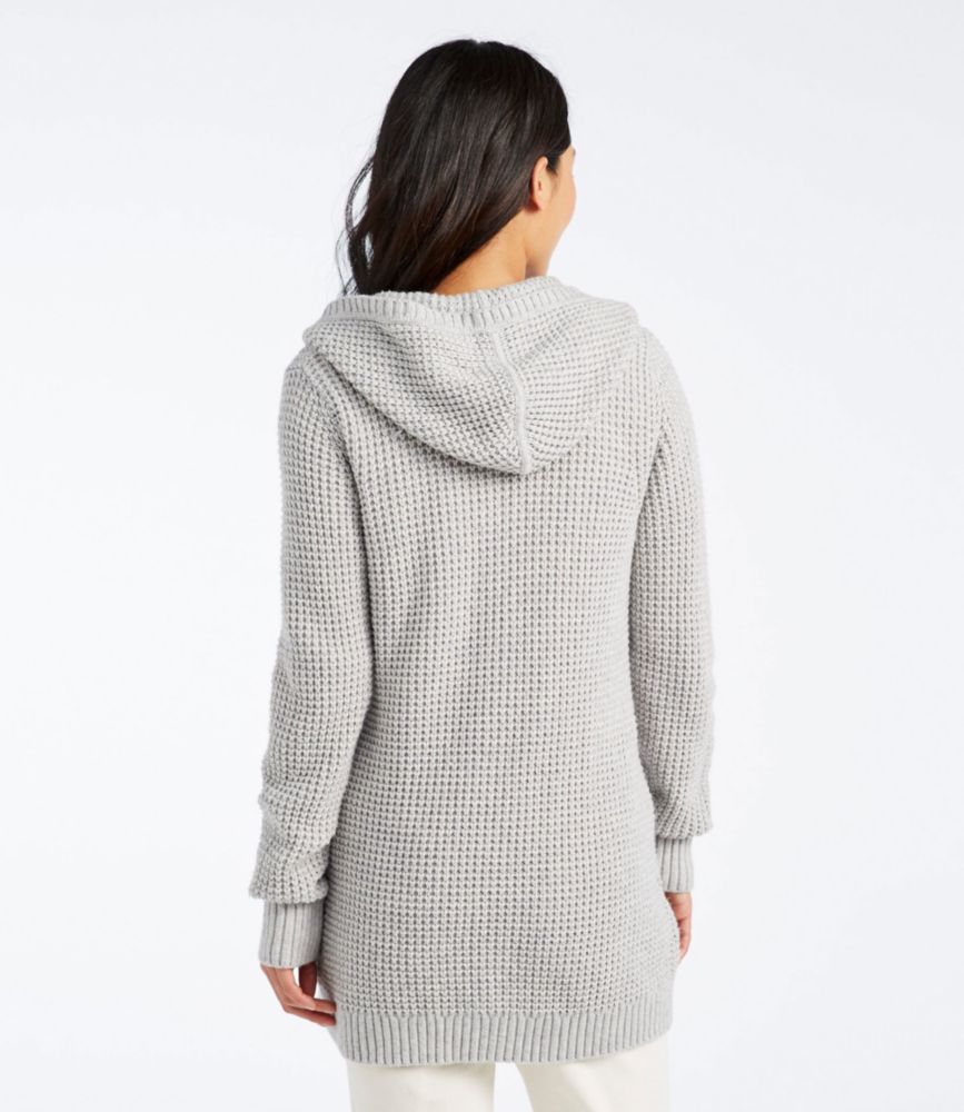 Women's WaffleStitch Sweater, Hooded Open Cardigan Sweaters at L.L.Bean
