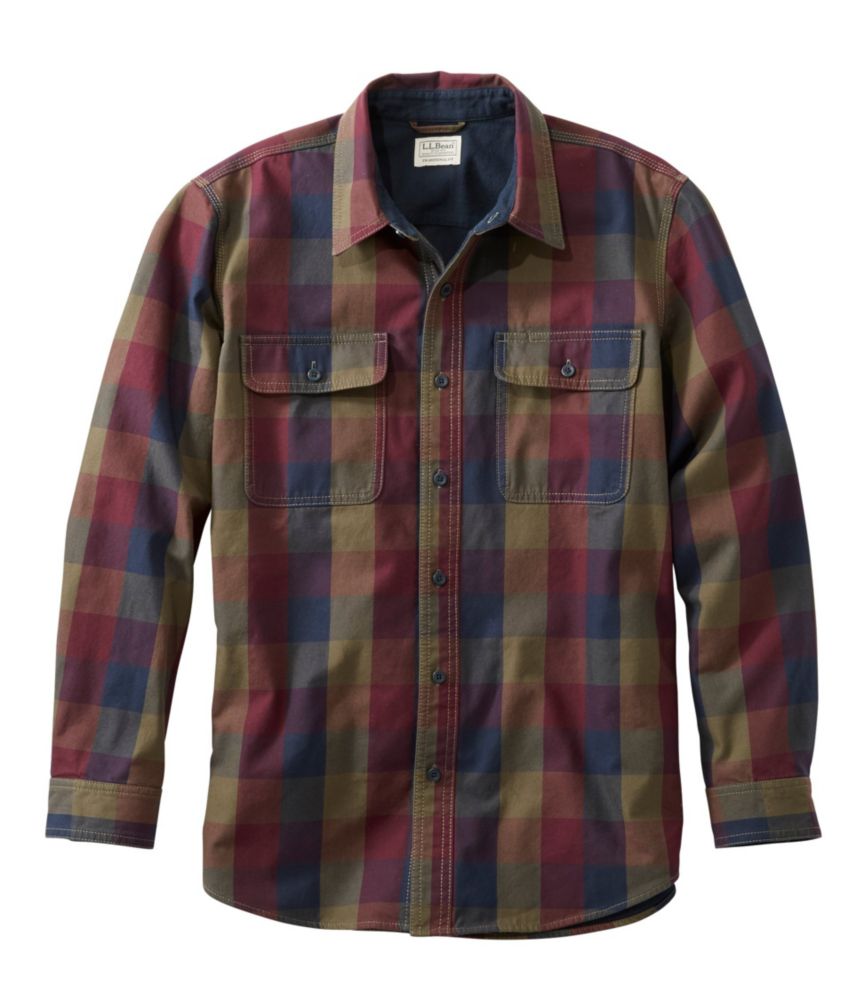 Men's Lined Hurricane Shirt, Traditional Fit Plaid Shirts & Tops at L