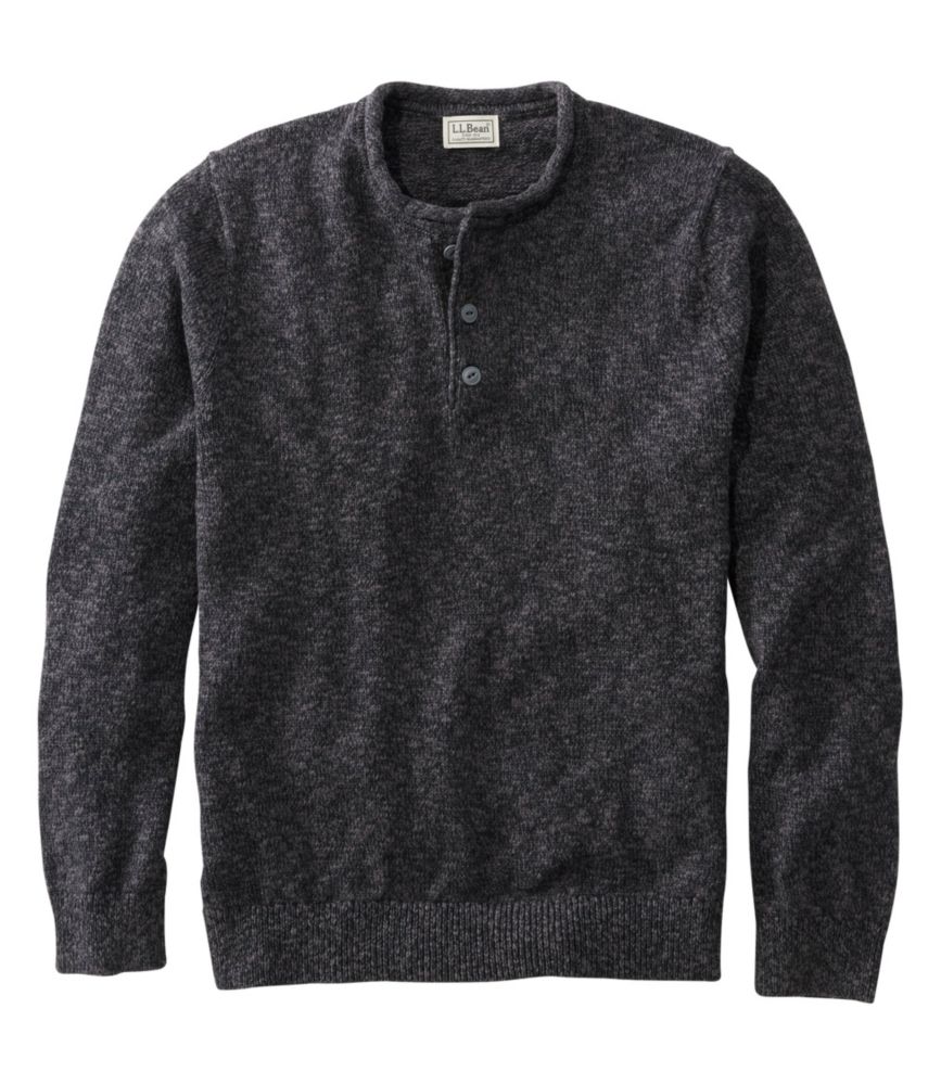 Cotton Ragg Sweater, Rollneck Henley, Slightly Fitted