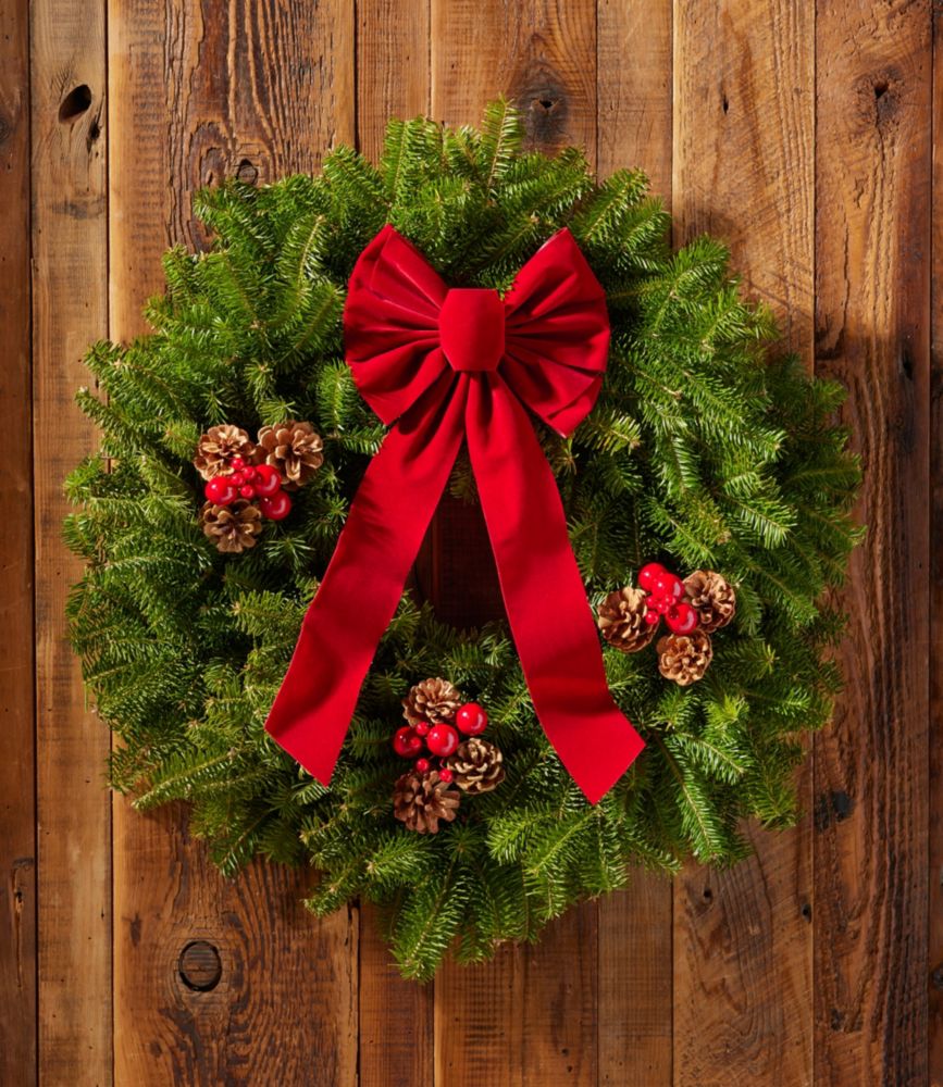 Llbean Christmas Wreaths Traditional Christmas Balsam Wreath, 24" Wreaths at L.L.Bean