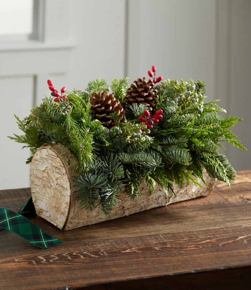 Christmas Yule Log Centerpiece Centerpieces at L.L.Bean