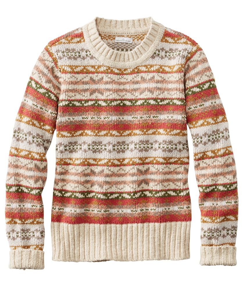 Women's Signature Cotton Slub Sweater, Fair Isle Sweaters at L.L.Bean