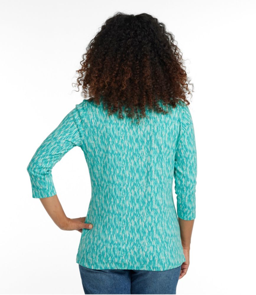 Women's L.L.Bean Tee, ThreeQuarterSleeve Splitneck Tunic Print