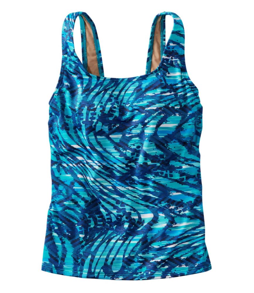 Women's BeanSport® Swimwear, Tankini Top Scoopneck Wave Print Swimwear at L.L.Bean