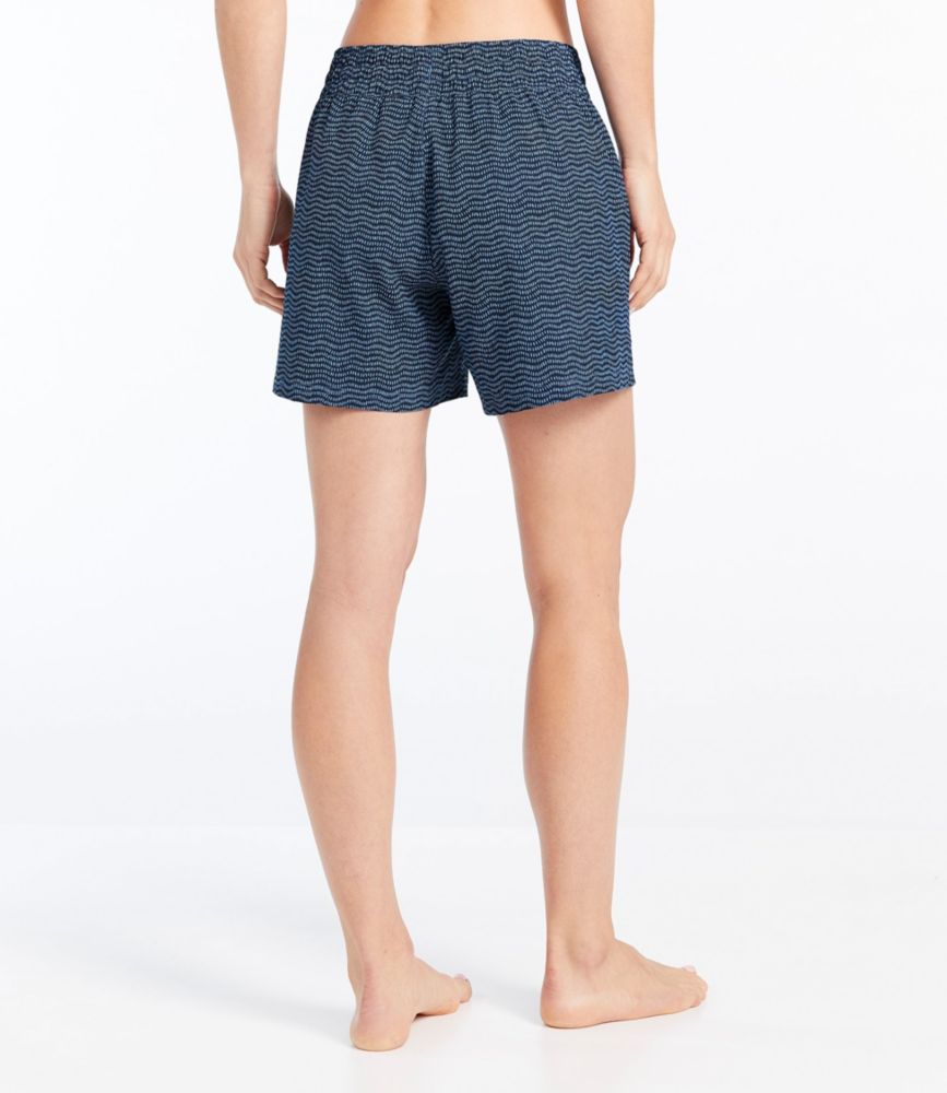 Women's L.L.Bean Stretch Board Shorts, Pullon Print 5"