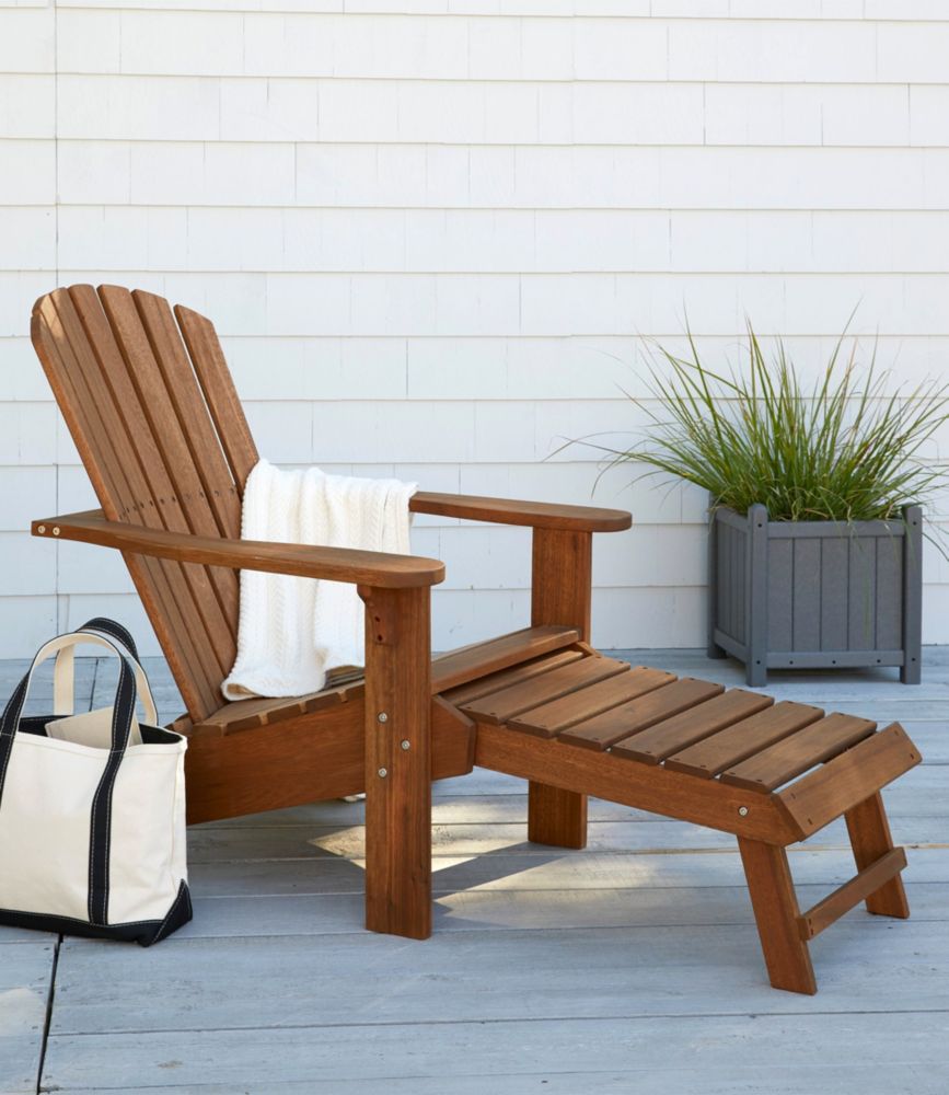 Eucalyptus Adirondack Lounger Patio Chairs at L.L.Bean