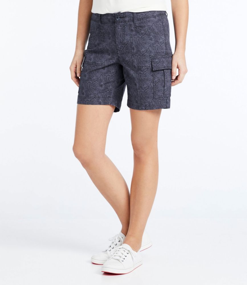 Women's Stretch Canvas Cargo Shorts, MidRise Print Shorts & Skorts