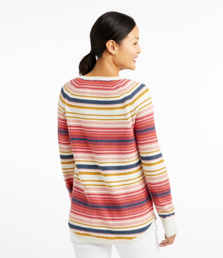 Women's Textured Cotton Sweater, LongSleeve Stripe Sweaters at L.L.Bean