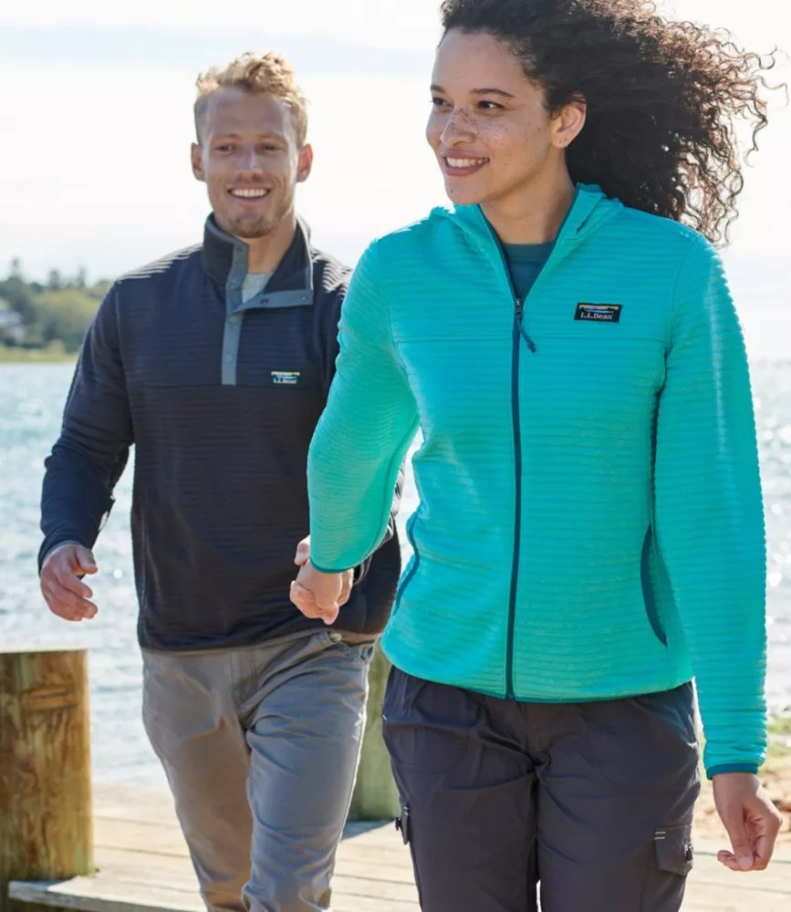 Women's Airlight Knit FullZip Hoodie Fleece Jackets at L.L.Bean