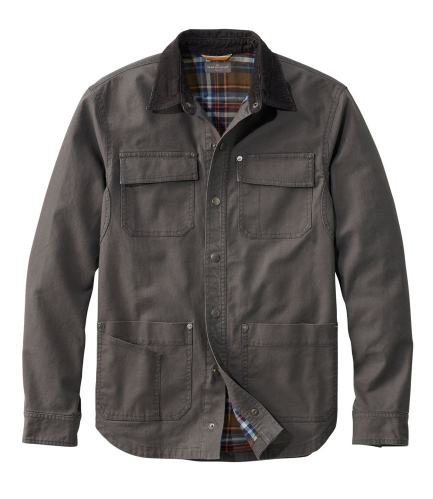 Men's Signature Lined Canvas Shirt Jac ShirtJackets at L.L.Bean