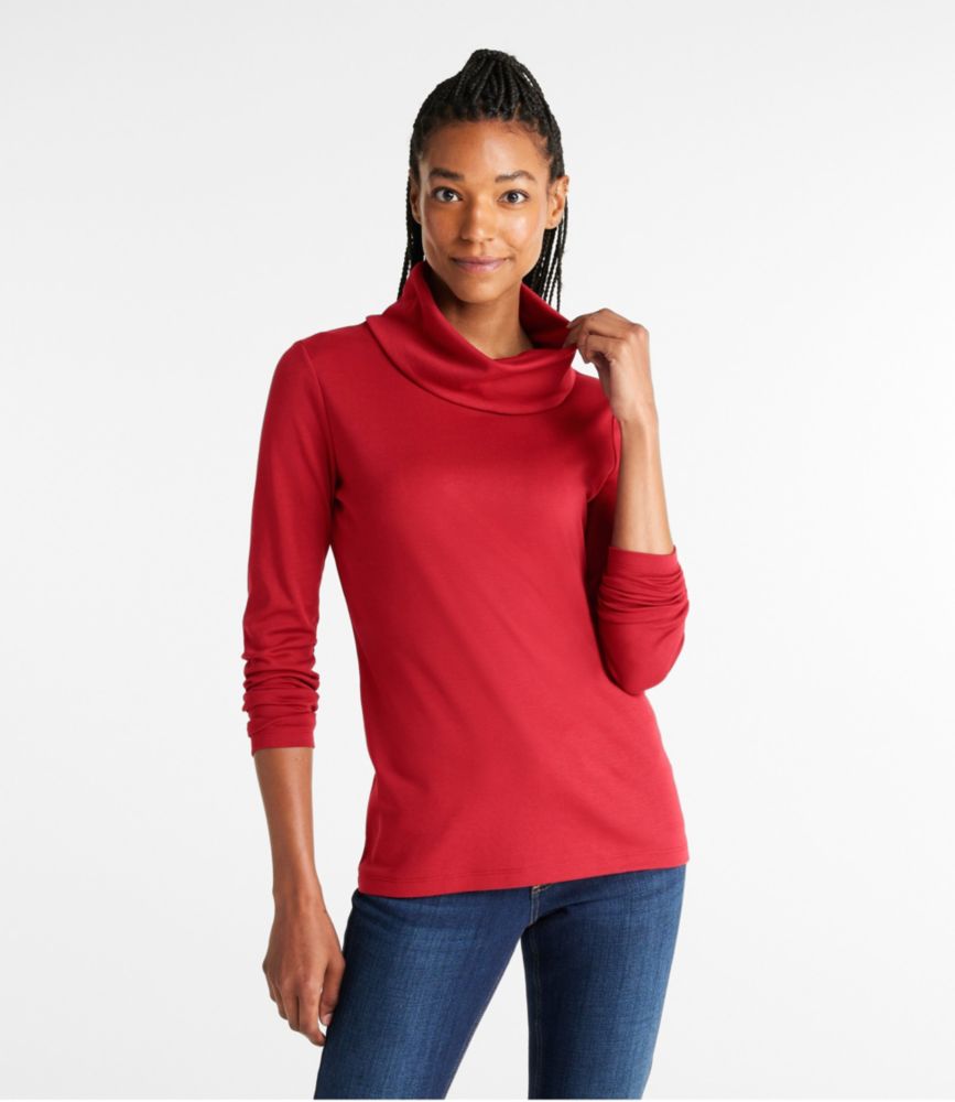 Women's Pima Cotton Tee, LongSleeve Cowlneck Tees & Knit Tops at L.L