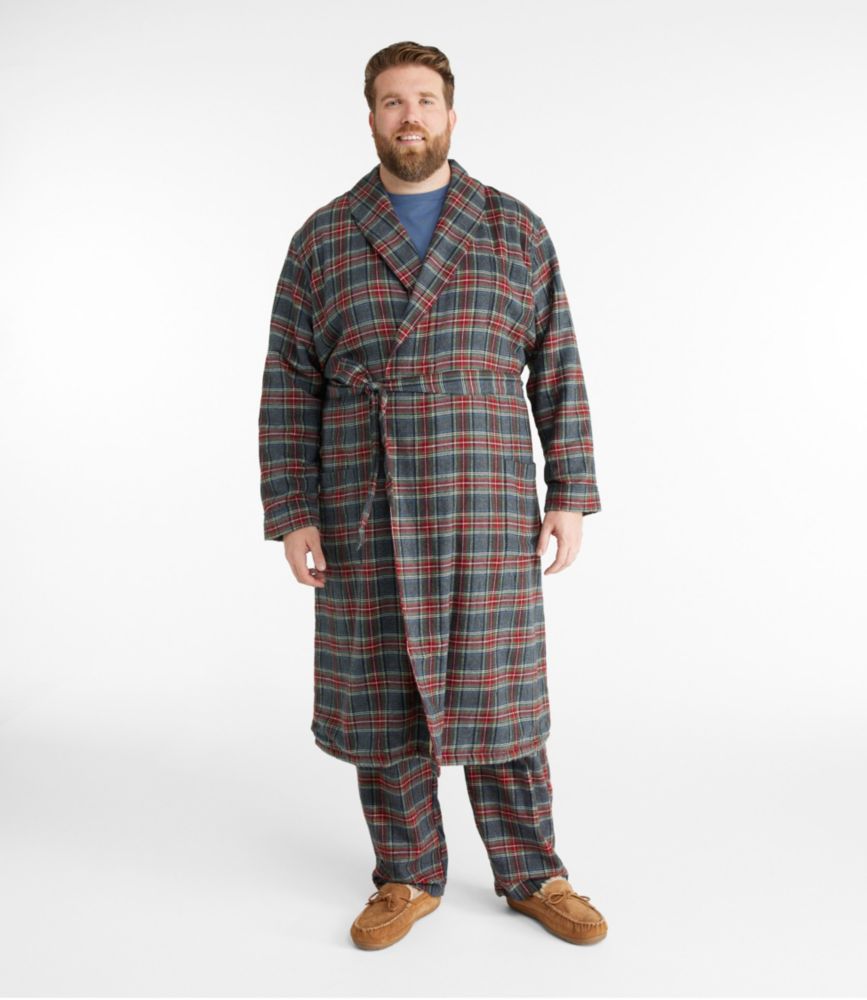 Men's Scotch Plaid Flannel Robe, SherpaLined Robes at L.L.Bean